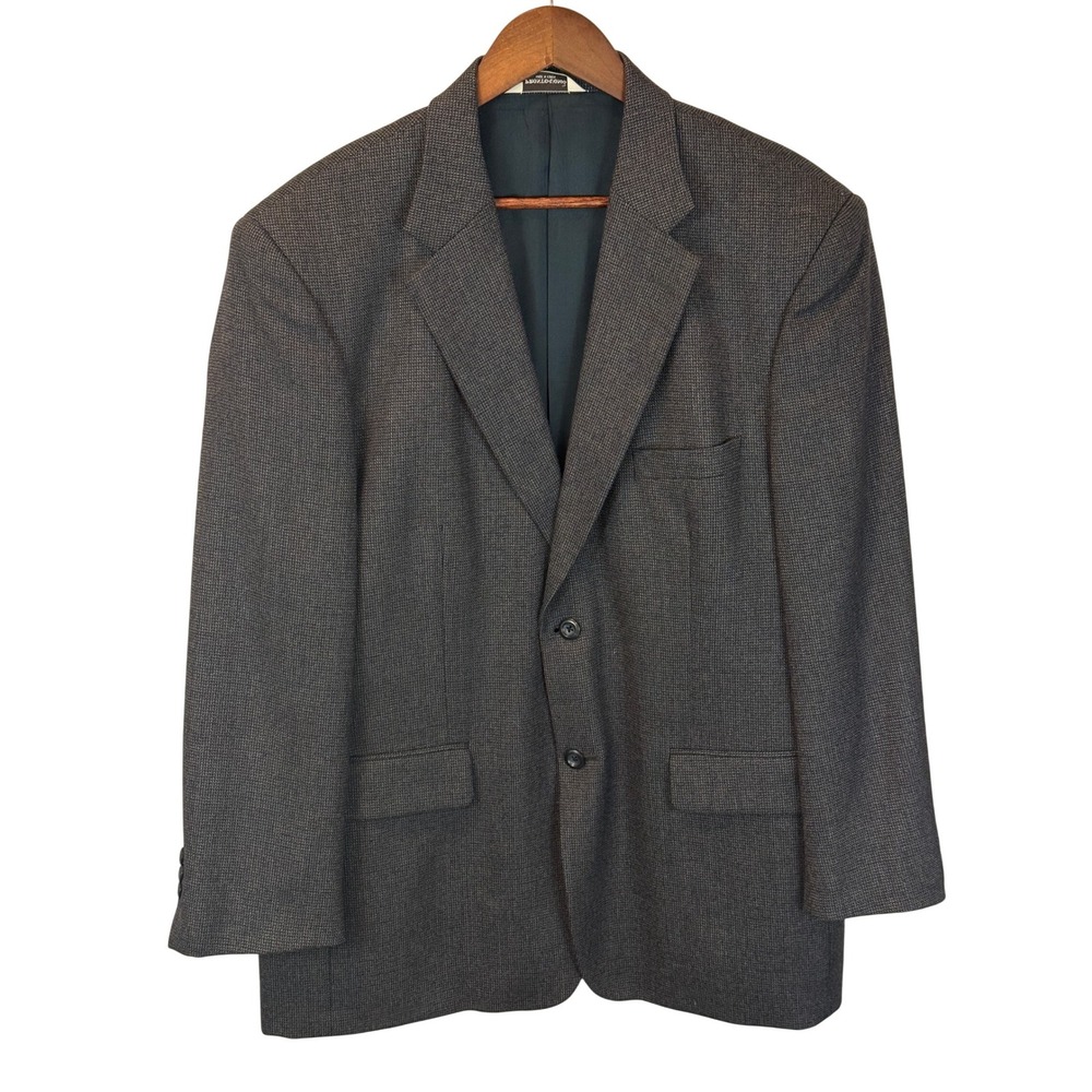 Pronto Uomo Gray‎ Tweed Lambswool Blazer 44R Regular Office Academia Old Money